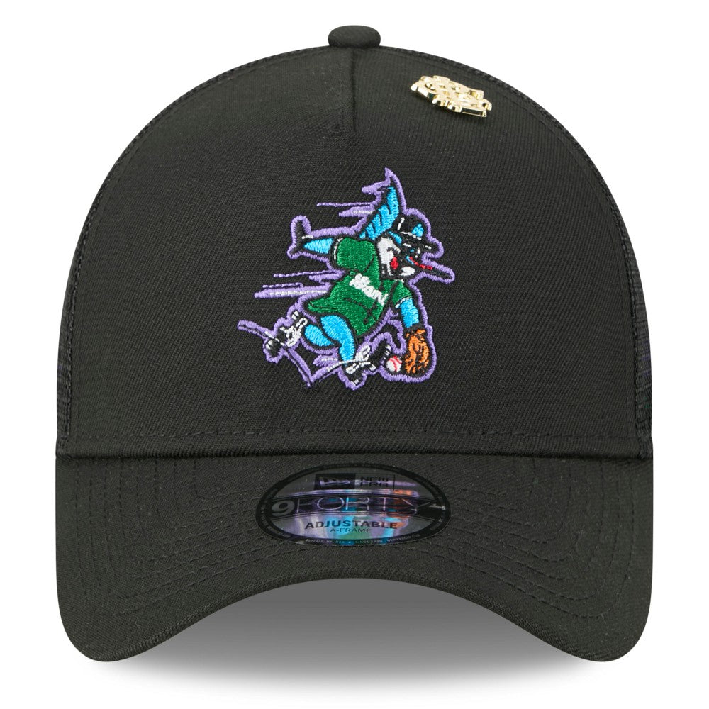 Miami Marlins 2025 Big League Chew A-Frame 9FORTY Adjustable Trucker Hat Black | New Era