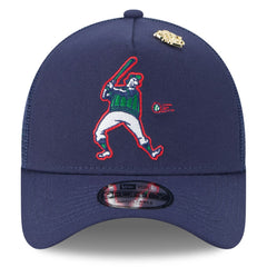 Milwaukee Brewers 2025 Big League Chew A-Frame 9FORTY Adjustable Trucker Hat Navy | New Era