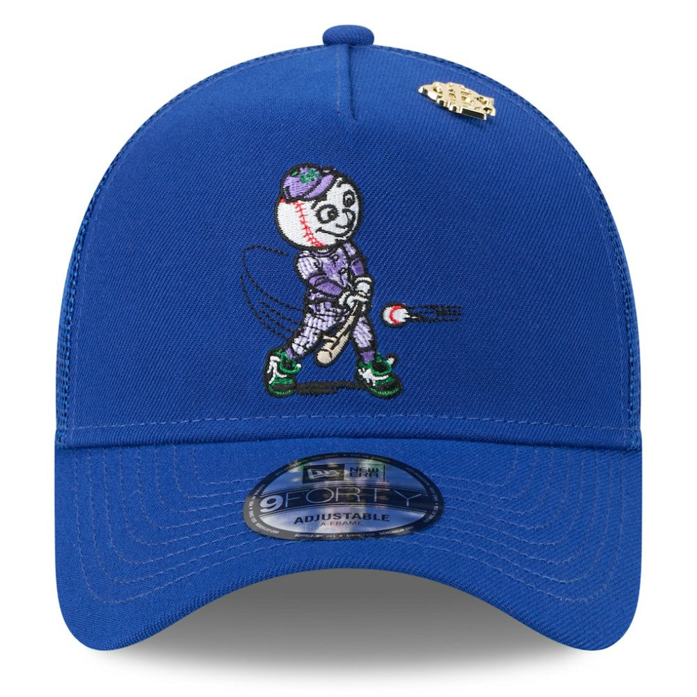 New York Mets 2025 Big League Chew A-Frame 9FORTY Adjustable Trucker Hat Royal | New Era