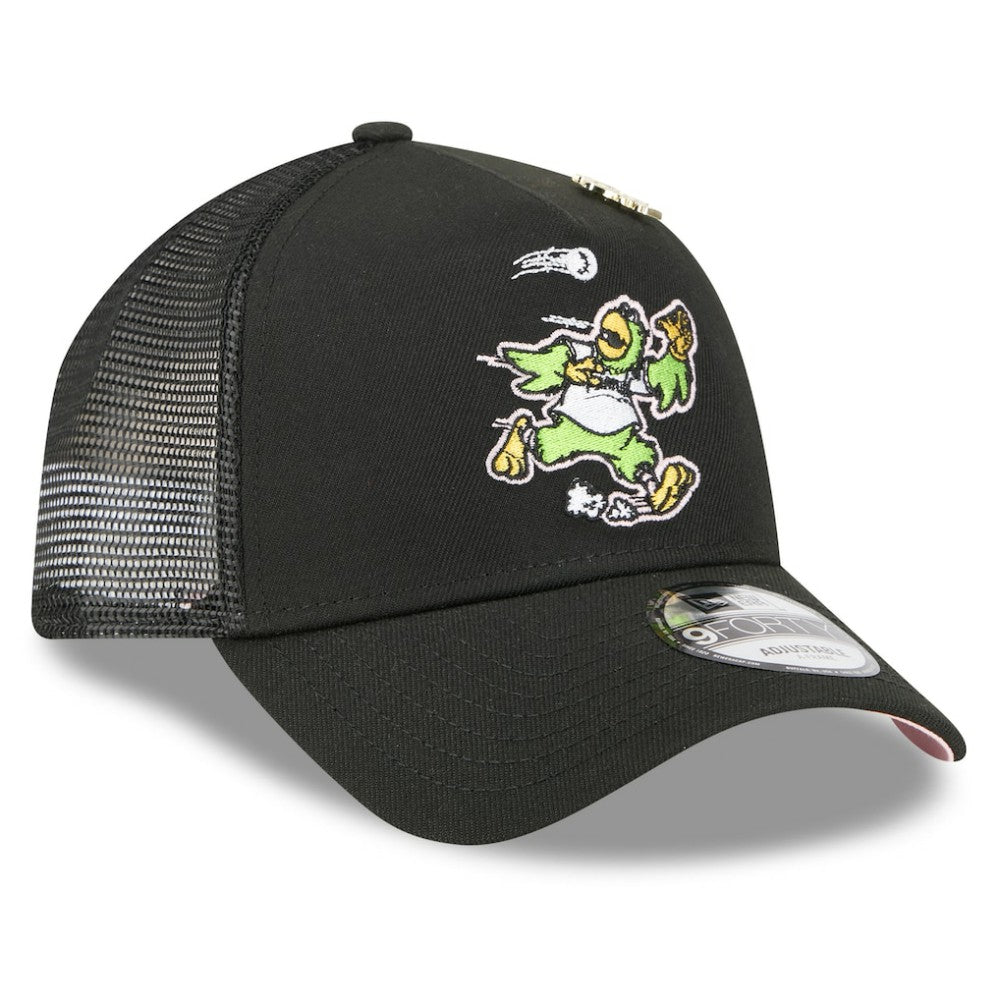 Pittsburgh Pirates 2025 Big League Chew A-Frame 9FORTY Adjustable Trucker Hat Black | New Era