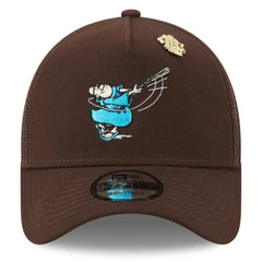 San Diego Padres 2025 Big League Chew A-Frame 9FORTY Adjustable Trucker Hat Brown | New Era