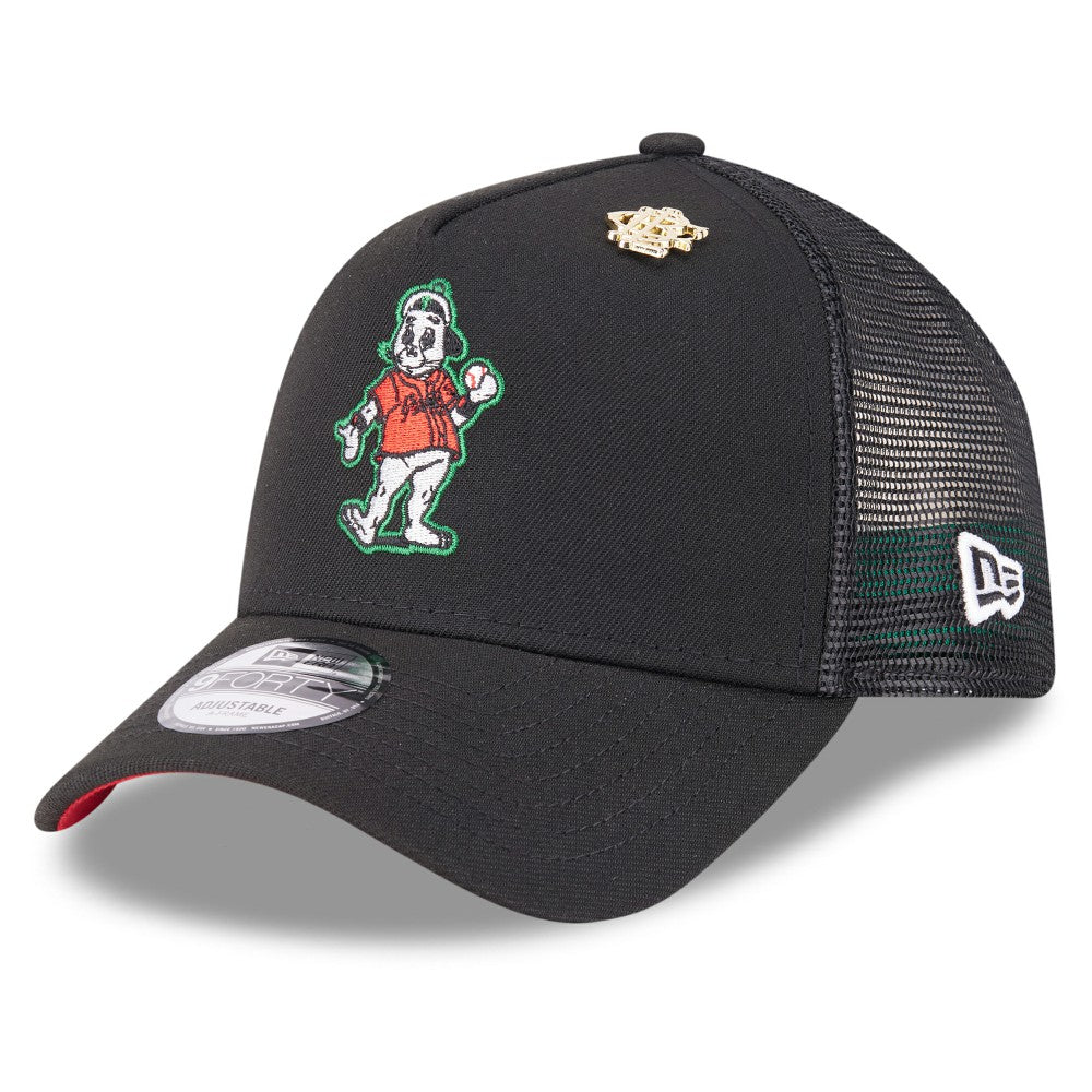 San Francisco Giants 2025 Big League Chew A-Frame 9FORTY Adjustable Trucker Hat Black | New Era