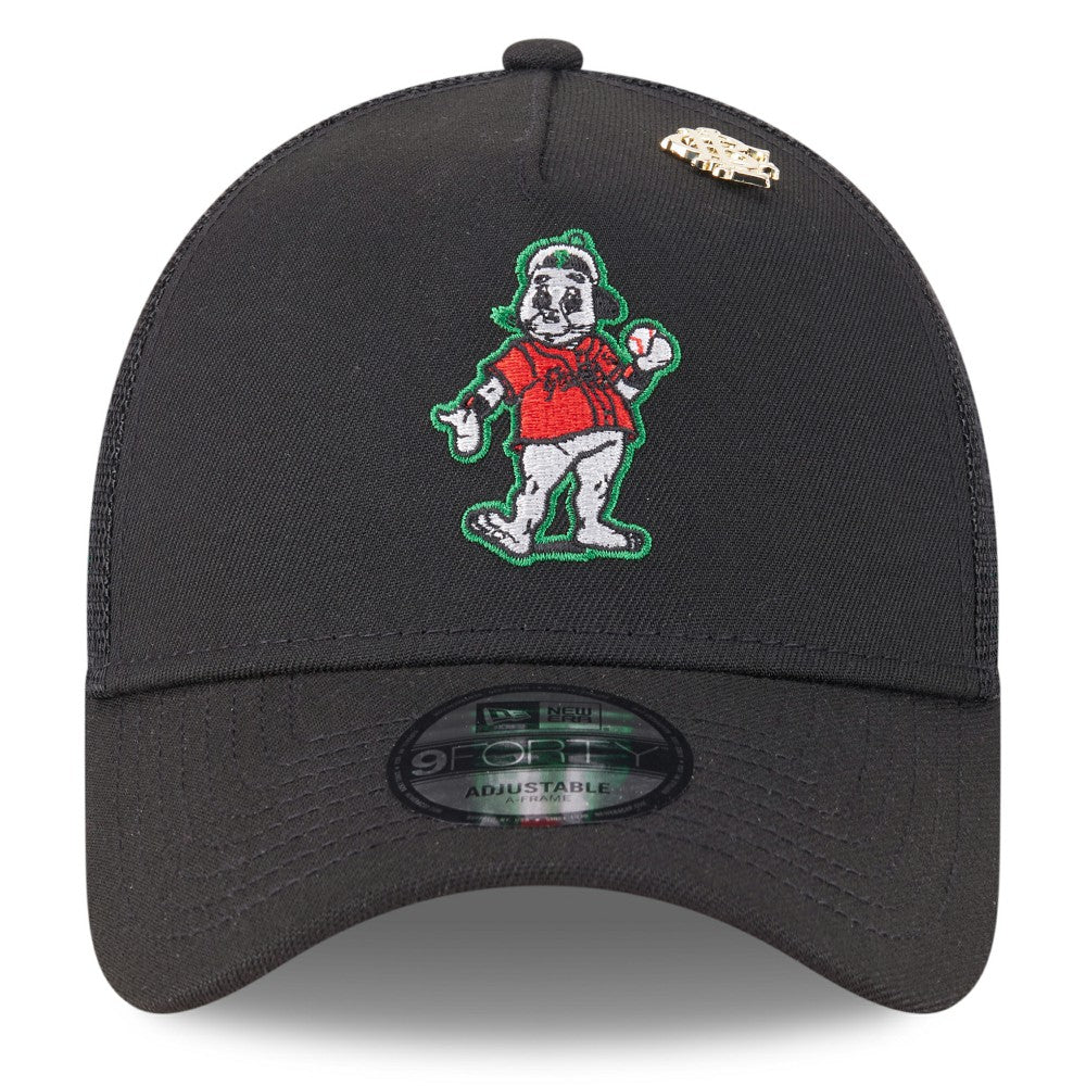 San Francisco Giants 2025 Big League Chew A-Frame 9FORTY Adjustable Trucker Hat Black | New Era