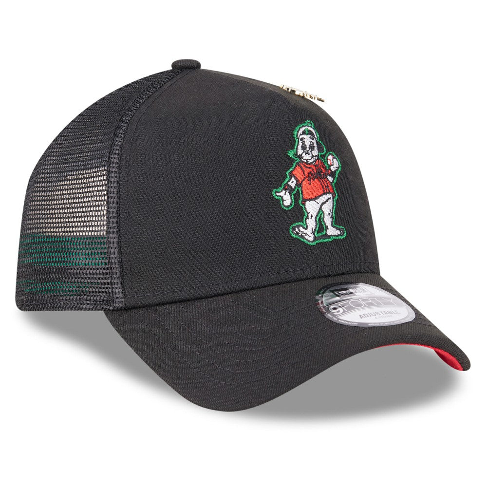 San Francisco Giants 2025 Big League Chew A-Frame 9FORTY Adjustable Trucker Hat Black | New Era