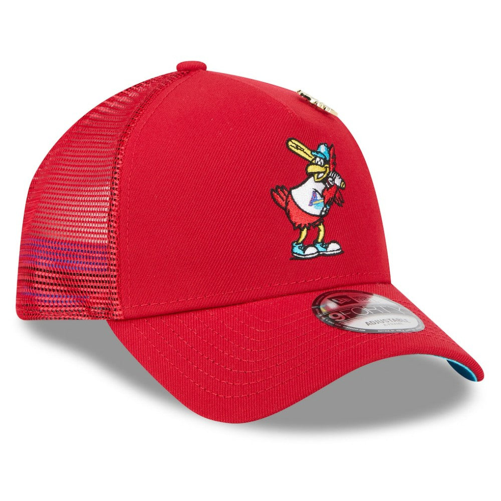 St. Louis Cardinals 2025 Big League Chew A-Frame 9FORTY Adjustable Trucker Hat Red | New Era