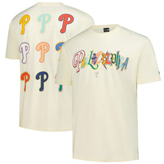 Philadelphia Phillies Ransom Note Oversized T-Shirt Cream | New Era
