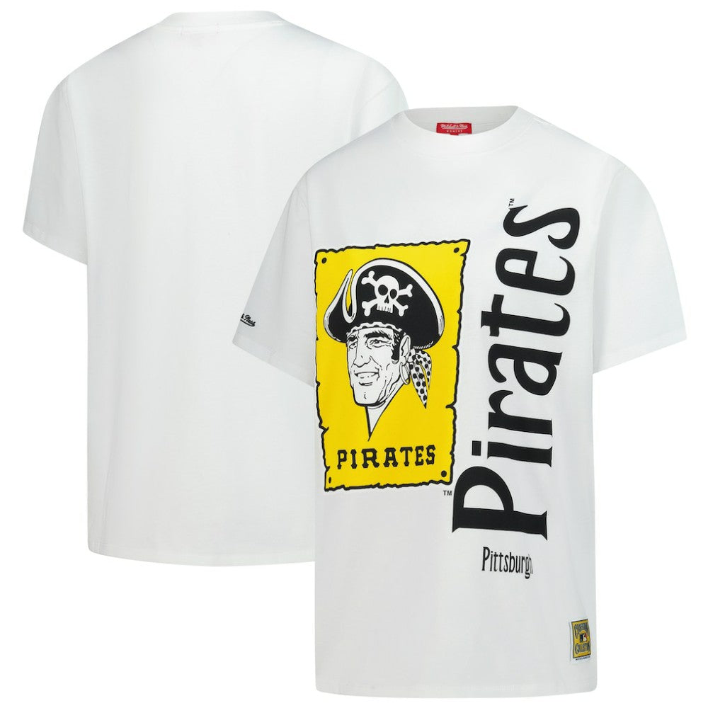 Pittsburgh Pirates Women's Cooperstown Collection Boyfriend T-Shirt White | Mitchell & Ness