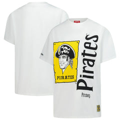 Pittsburgh Pirates Women's Cooperstown Collection Boyfriend T-Shirt White | Mitchell & Ness
