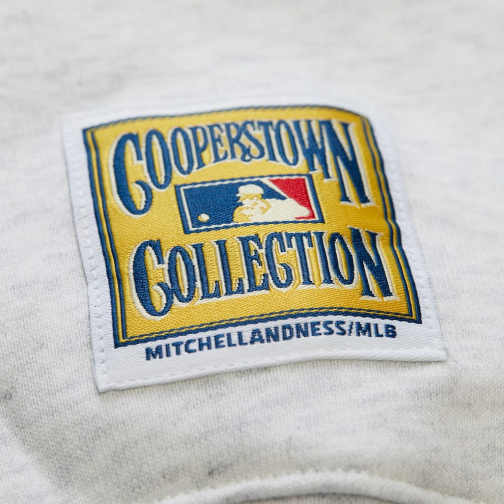 Philadelphia Phillies Women's Cropped Toggle Pullover Sweatshirt Heather Gray | Mitchell & Ness