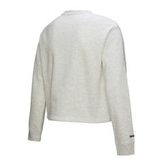 Boston Red Sox Women's Cropped Toggle Pullover Sweatshirt Heather Gray | Mitchell & Ness