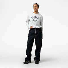 New York Yankees Women's Cropped Toggle Pullover Sweatshirt Heather Gray | Mitchell & Ness