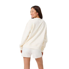 New York Mets Terez Women's Technicolor  Oversized Pullover Sweatshirt Cream