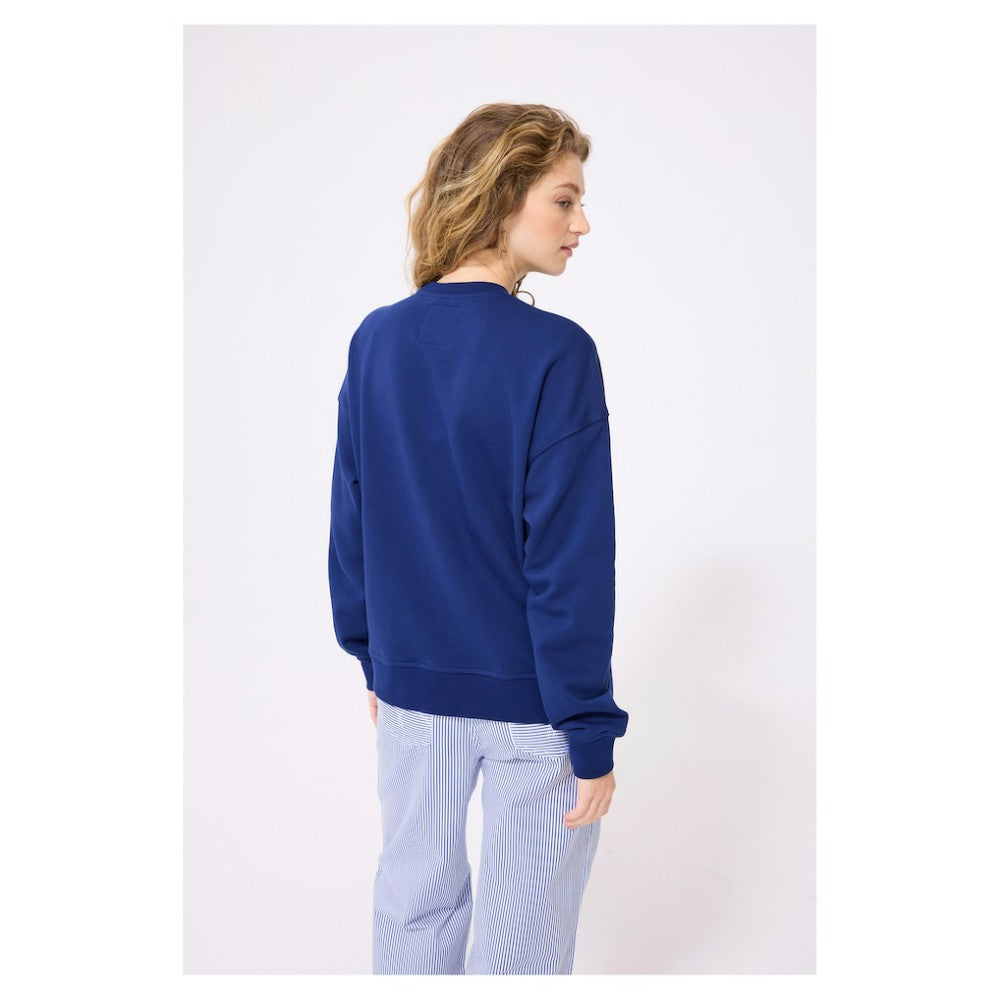 Houston Astros Terez Women's Oversized Gemstone Logo Sweatshirt Navy