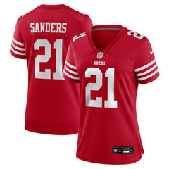 Deion Sanders San Francisco 49ers Women's Retired Player Game Jersey - Scarlet