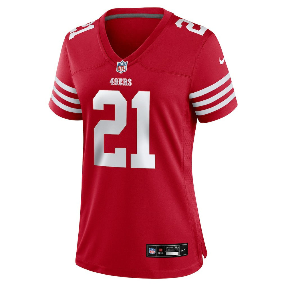 Deion Sanders San Francisco 49ers Women's Retired Player Game Jersey - Scarlet