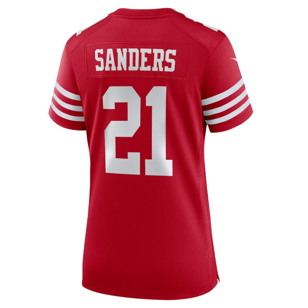 Deion Sanders San Francisco 49ers Women's Retired Player Game Jersey - Scarlet