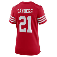 Deion Sanders San Francisco 49ers Women's Retired Player Game Jersey - Scarlet