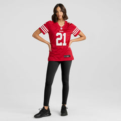 Deion Sanders San Francisco 49ers Women's Retired Player Game Jersey - Scarlet