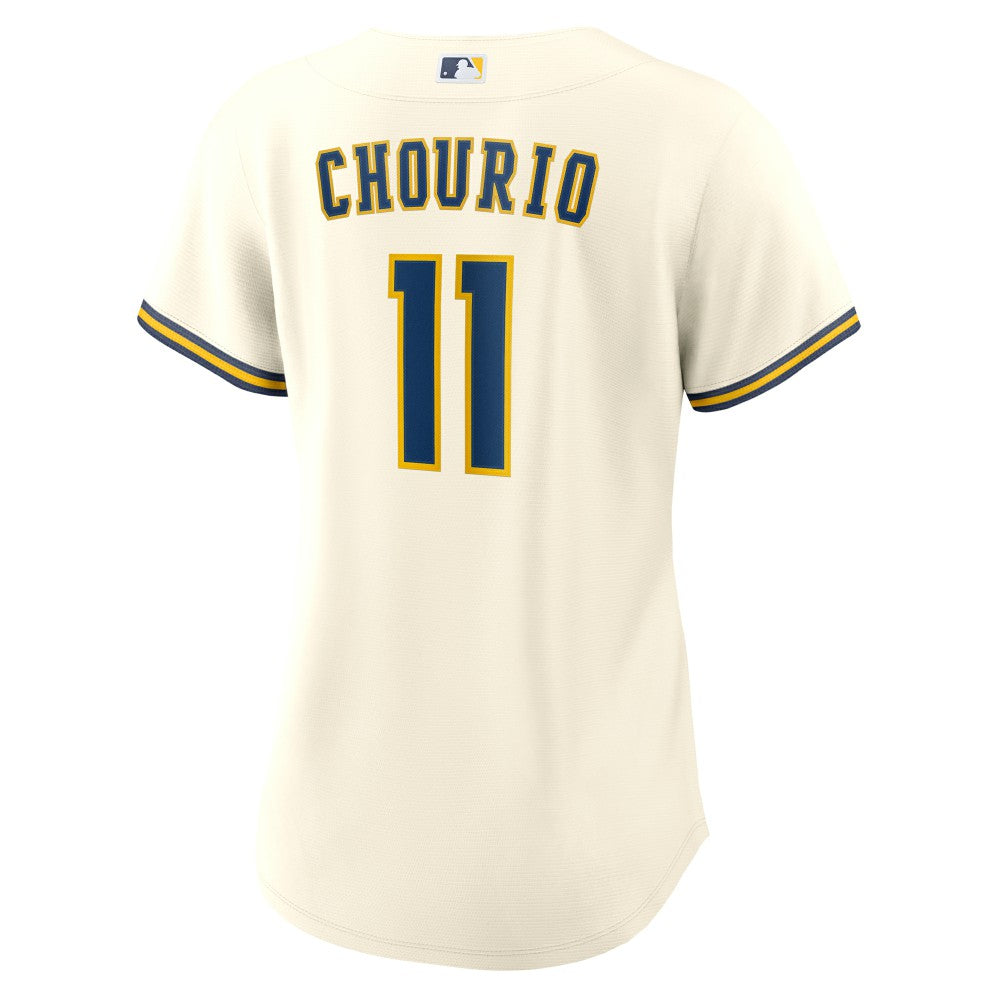 Jackson Chourio Milwaukee Brewers Women's Home Replica Jersey Cream | Nike