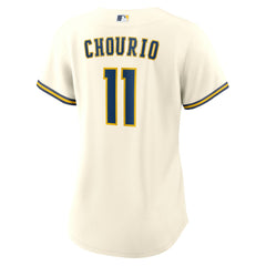 Jackson Chourio Milwaukee Brewers Women's Home Replica Jersey Cream | Nike