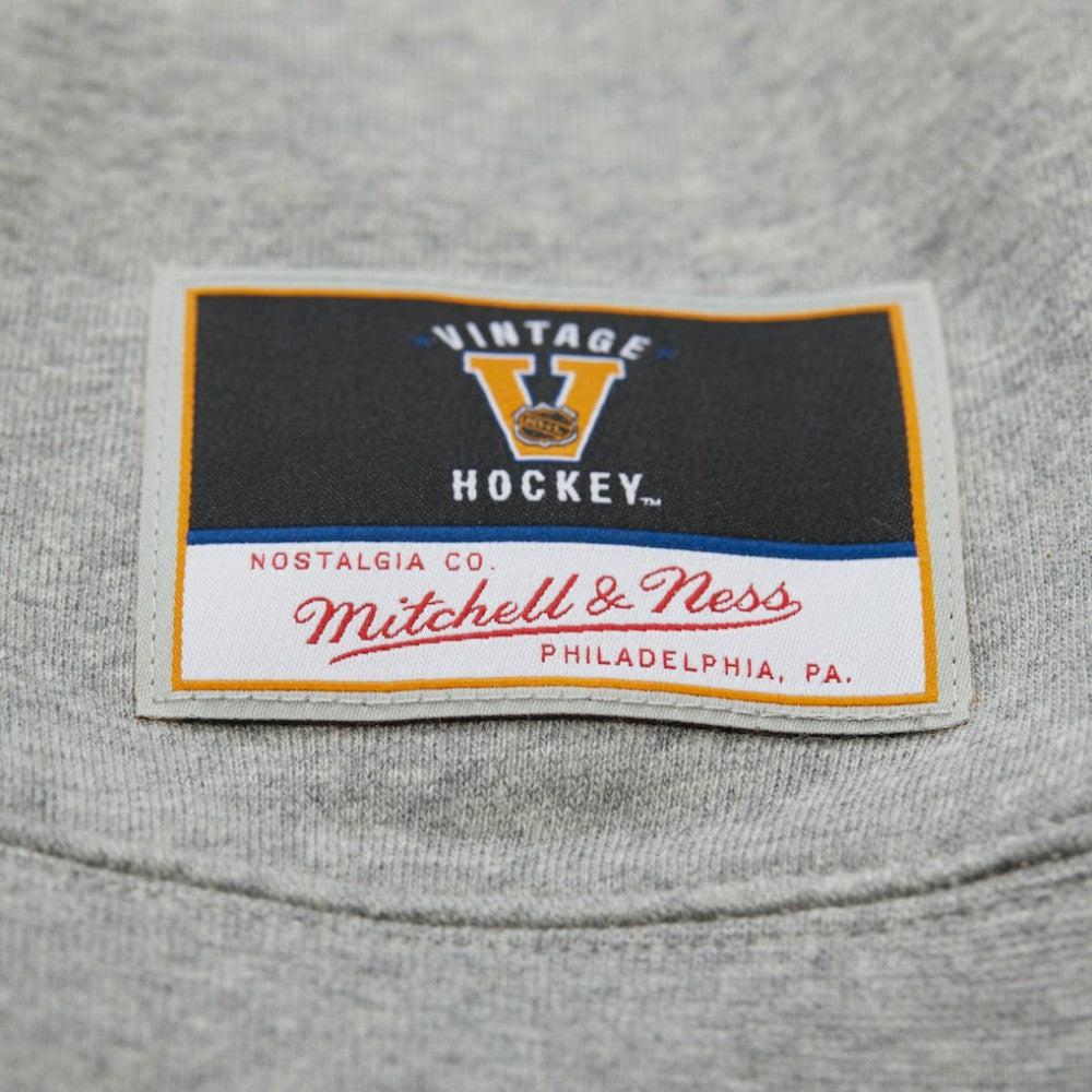 Philadelphia Flyers Mitchell & Ness Women's Logo Lightweight Pullover Sweatshirt Heather Gray
