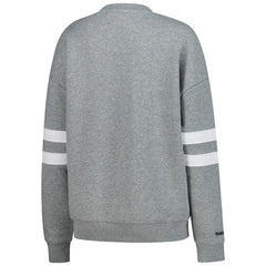 Pittsburgh Penguins Mitchell & Ness Women's Logo Lightweight Pullover Sweatshirt Heather Gray