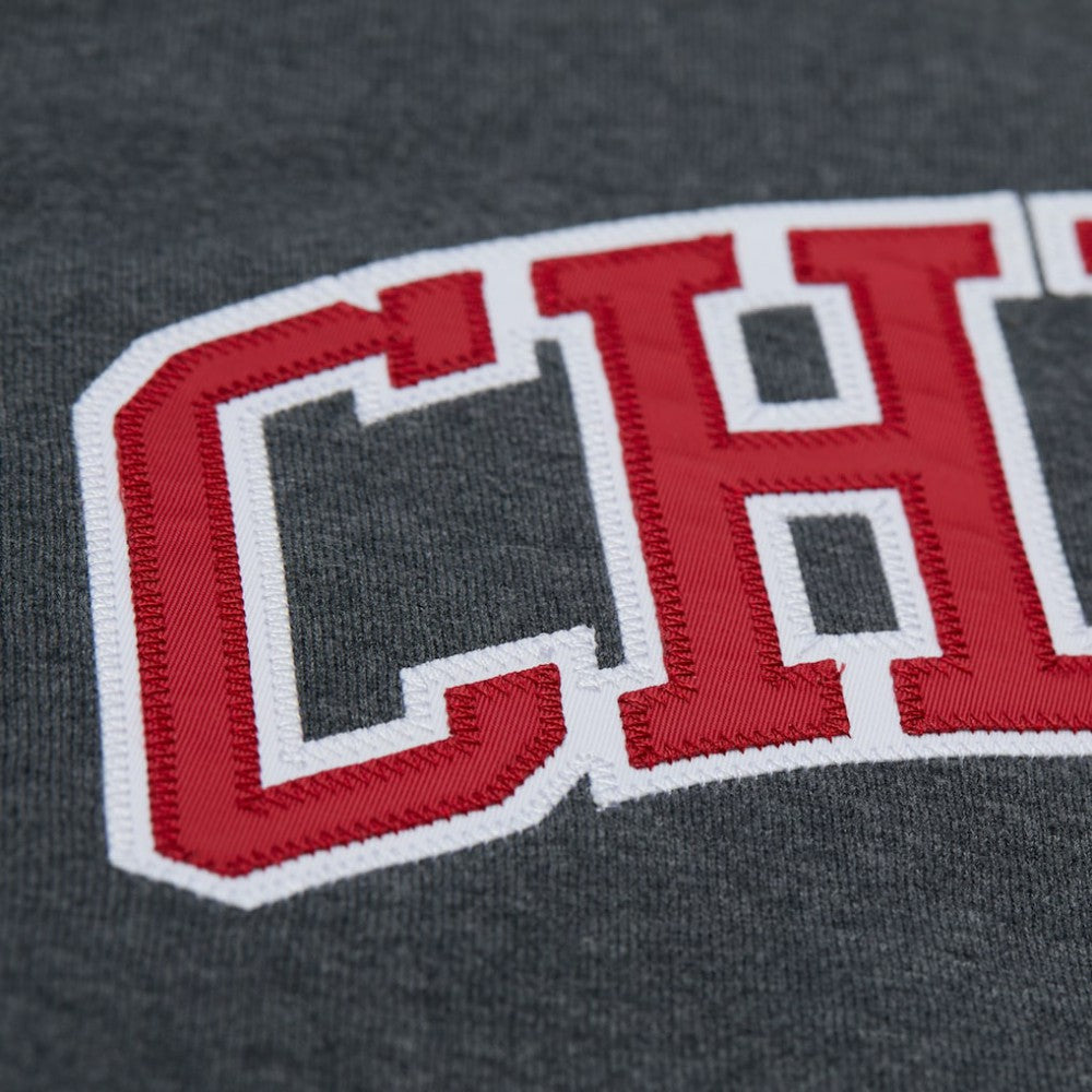 Chicago Blackhawks Mitchell & Ness Playoff Win Fleece Pullover Sweatshirt Heather Charcoal