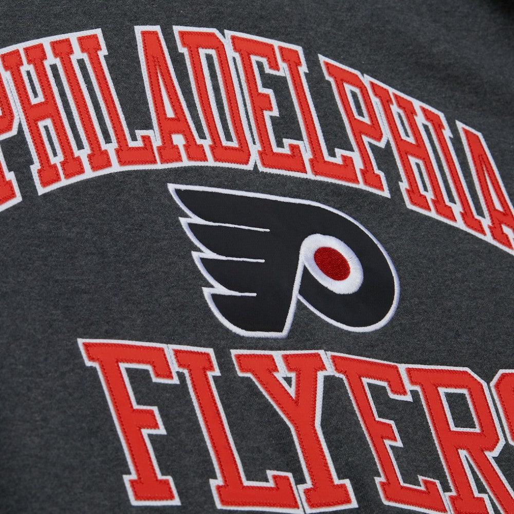 Philadelphia Flyers Mitchell & Ness Playoff Win Fleece Pullover Sweatshirt Charcoal