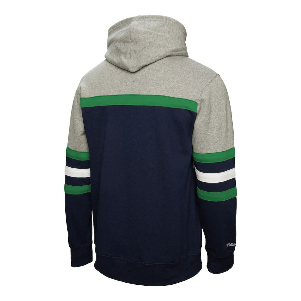 Vancouver Canucks Mitchell & Ness Head Coach Pullover Hoodie Navy/Gray