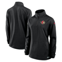 Ottawa Senators Fanatics Women's Authentic Pro Rink Quarter-Zip Pullover  Black