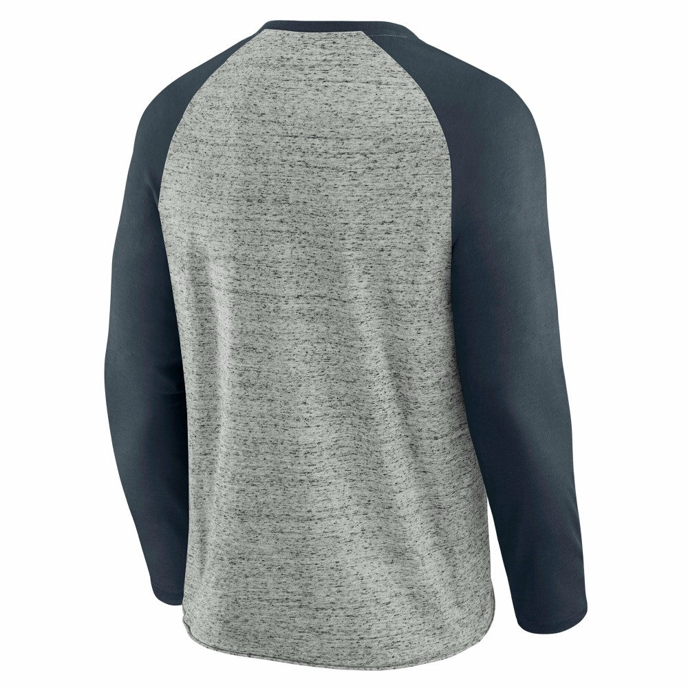 Minnesota Twins Darius Rucker Collection Raw Edge Raglan Long Sleeve Baseball T-Shirt Heather Gray