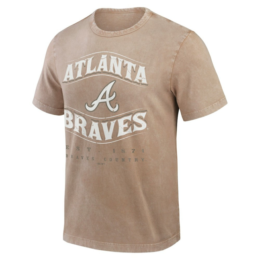 Atlanta Braves Darius Rucker Collection Sun Faded T-Shirt Tan