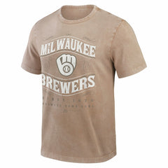 Milwaukee Brewers Darius Rucker Collection Sun Faded T-Shirt Tan