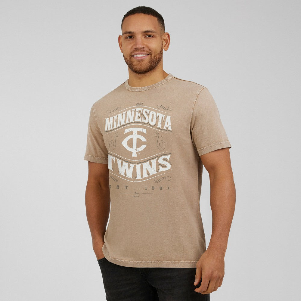 Minnesota Twins Darius Rucker Collection Sun Faded T-Shirt Tan