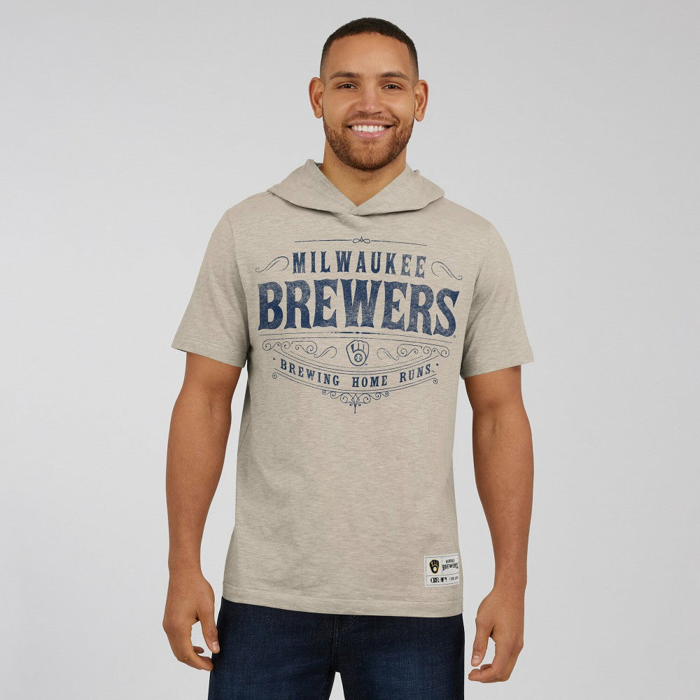 Milwaukee Brewers Darius Rucker Collection Hooded T-Shirt Tan