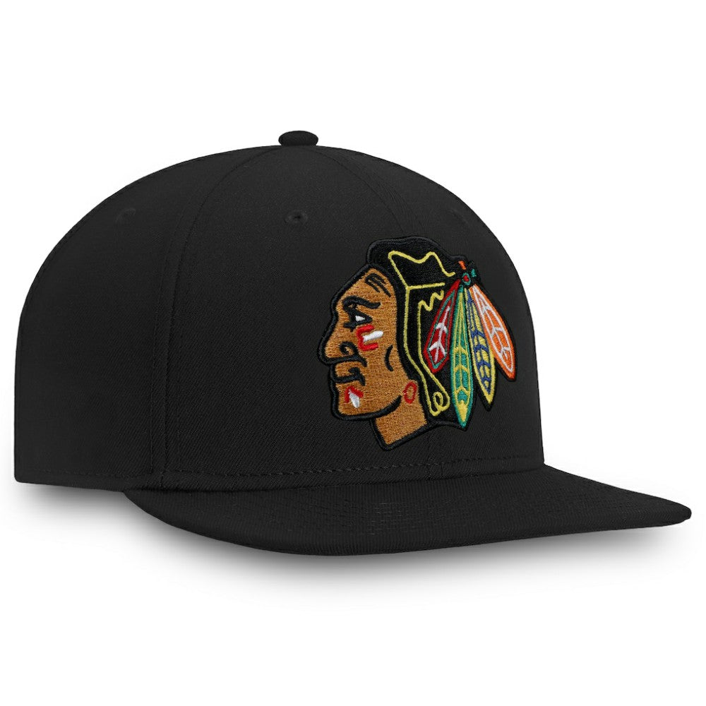 Chicago Blackhawks Fanatics Core Fitted Hat Black