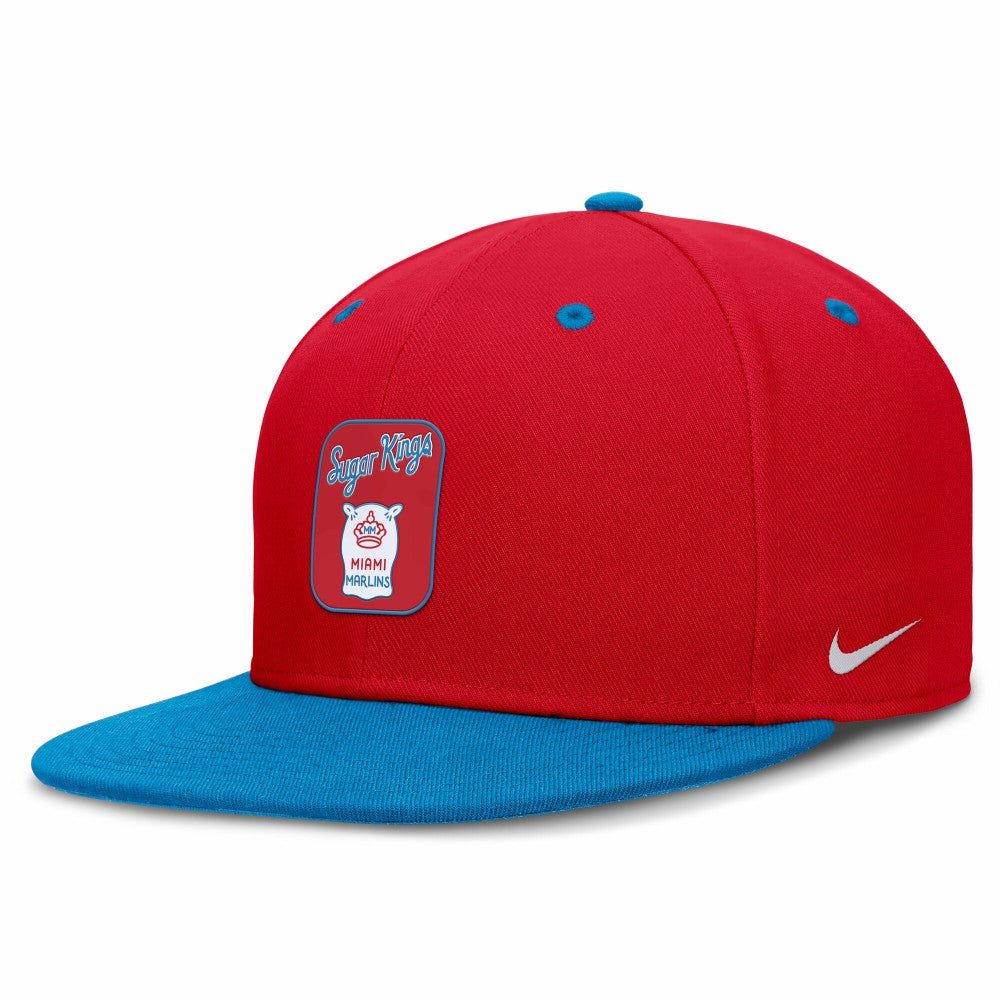 Miami Marlins City Connect Patch Performance Fitted Hat Red/Blue | Nike
