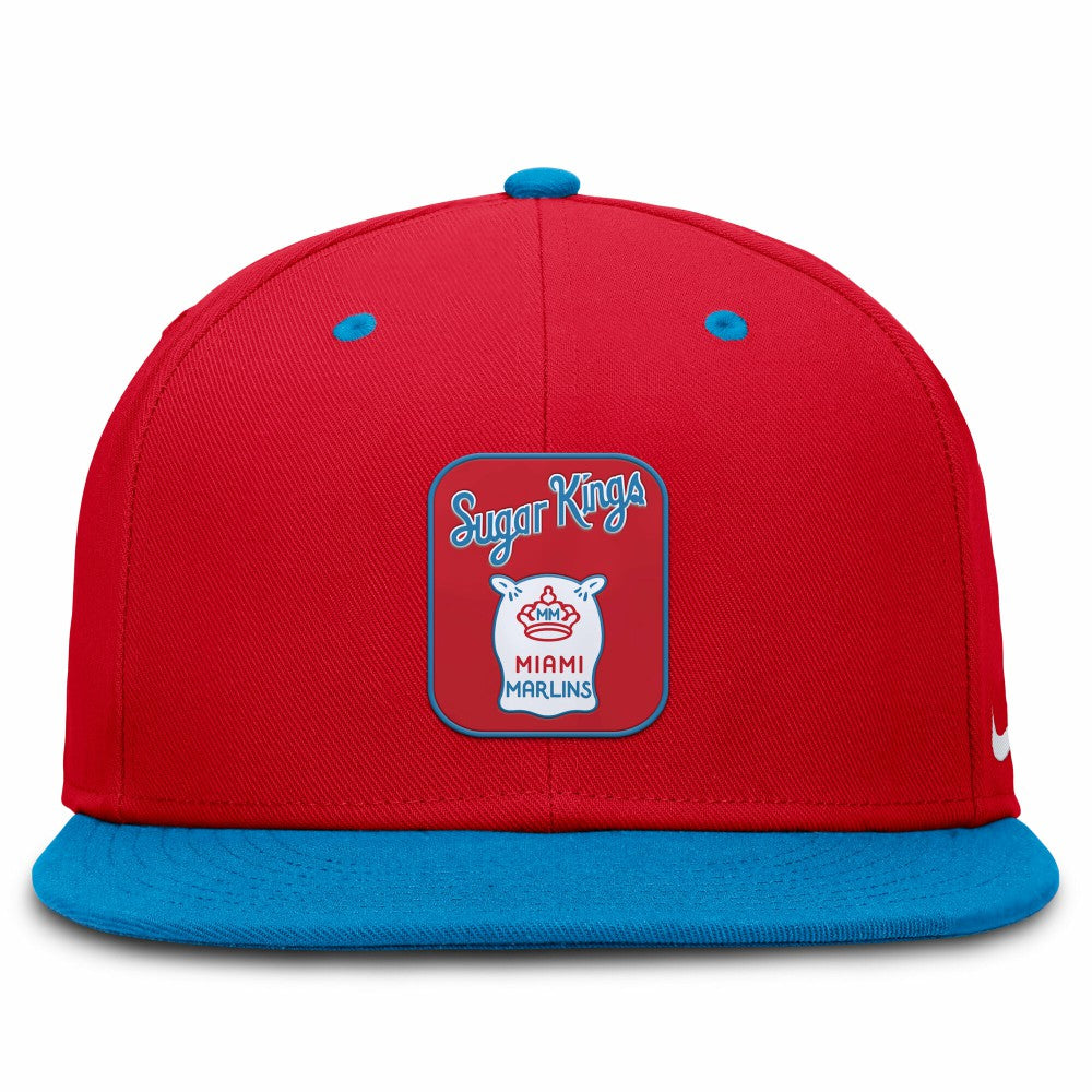 Miami Marlins City Connect Patch Performance Fitted Hat Red/Blue | Nike