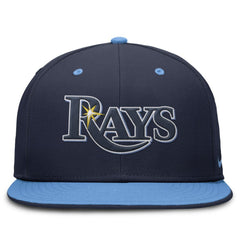 Tampa Bay Rays  True Primetime Two-Tone Performance Fitted Hat Navy/Light Blue | Nike