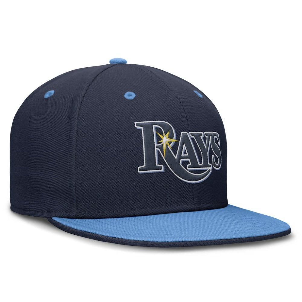 Tampa Bay Rays  True Primetime Two-Tone Performance Fitted Hat Navy/Light Blue | Nike