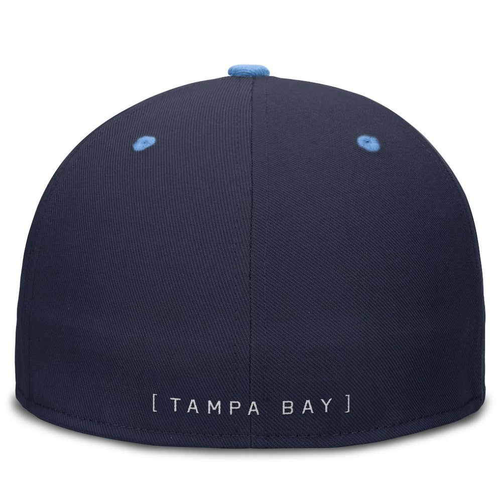 Tampa Bay Rays  True Primetime Two-Tone Performance Fitted Hat Navy/Light Blue | Nike