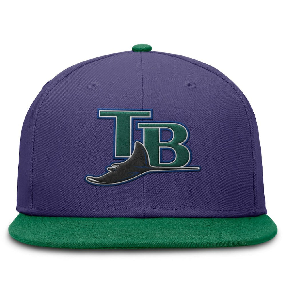 Tampa Bay Rays  True Primetime Two-Tone Performance Fitted Hat Purple/Green | Nike