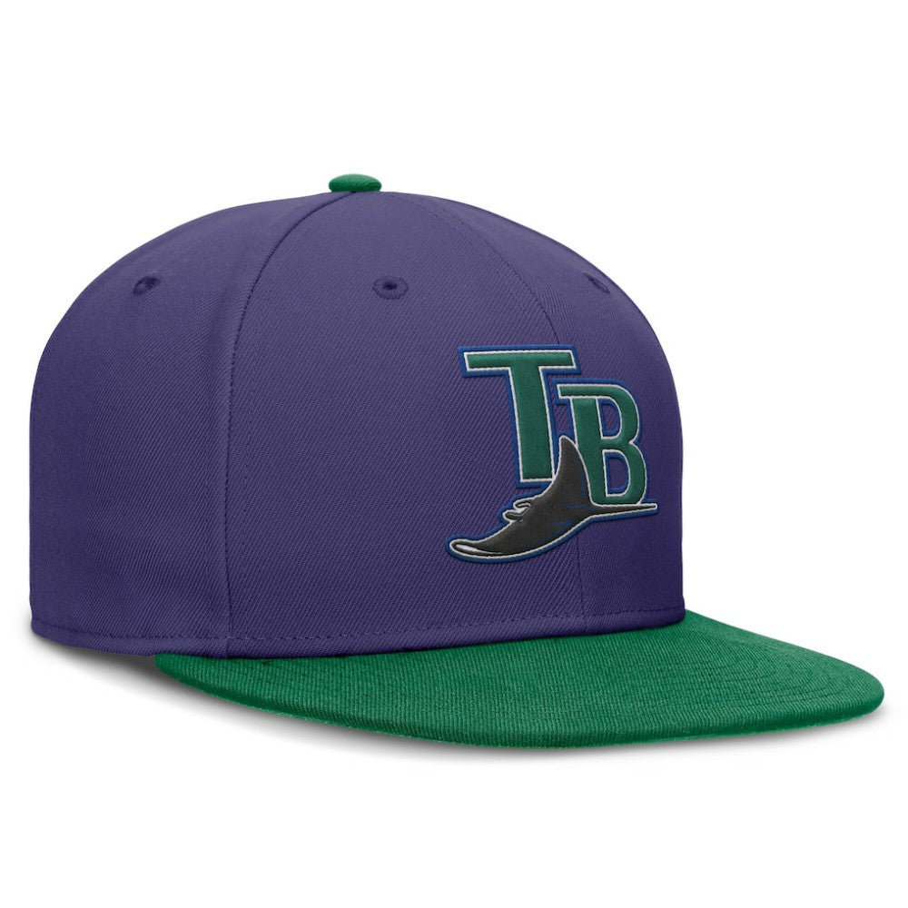 Tampa Bay Rays  True Primetime Two-Tone Performance Fitted Hat Purple/Green | Nike