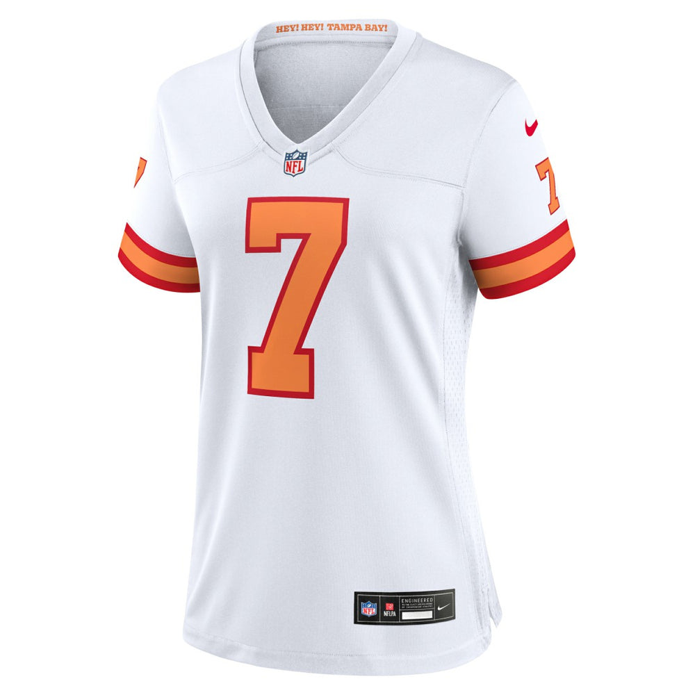 Bucky Irving '76 Tampa Bay Buccaneers Women's Game Jersey - White
