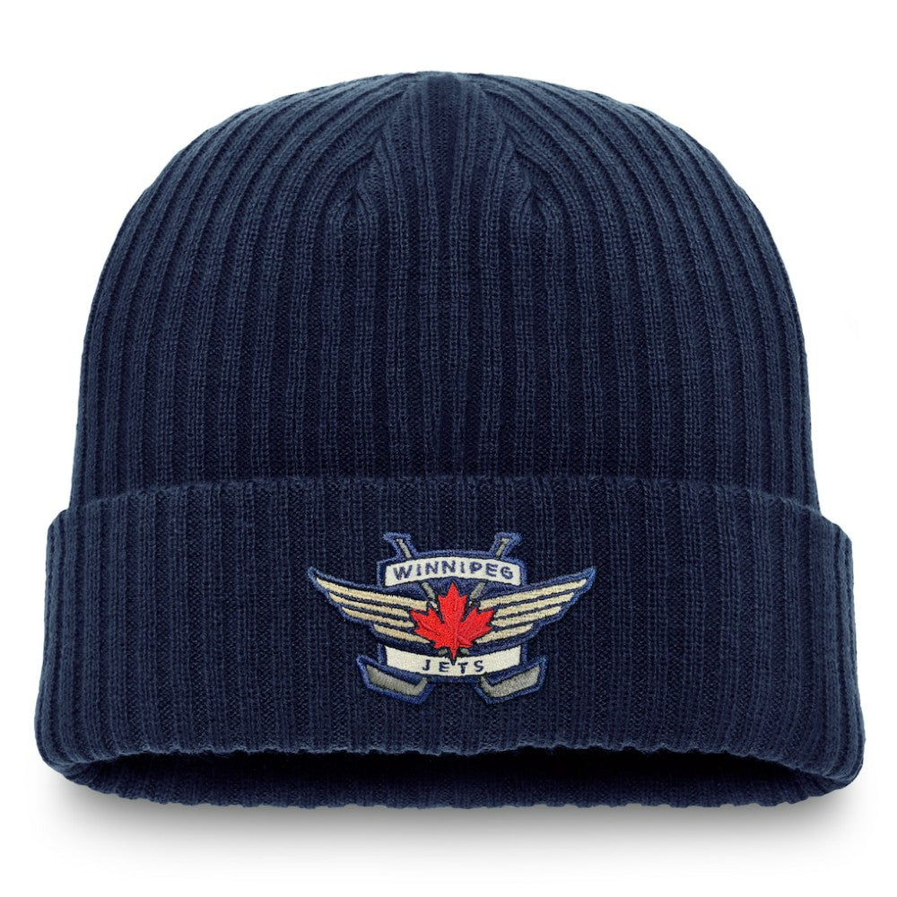 Winnipeg Jets Fanatics Component Cuffed Knit Hat Navy