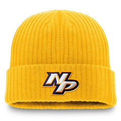 Nashville Predators Fanatics Component Cuffed Knit Hat Gold