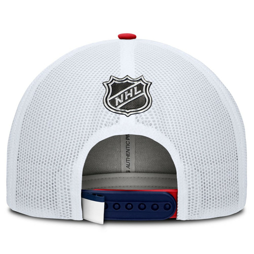 Washington Capitals Fanatics Authentic Pro Rink Adjustable Trucker Hat Navy/White