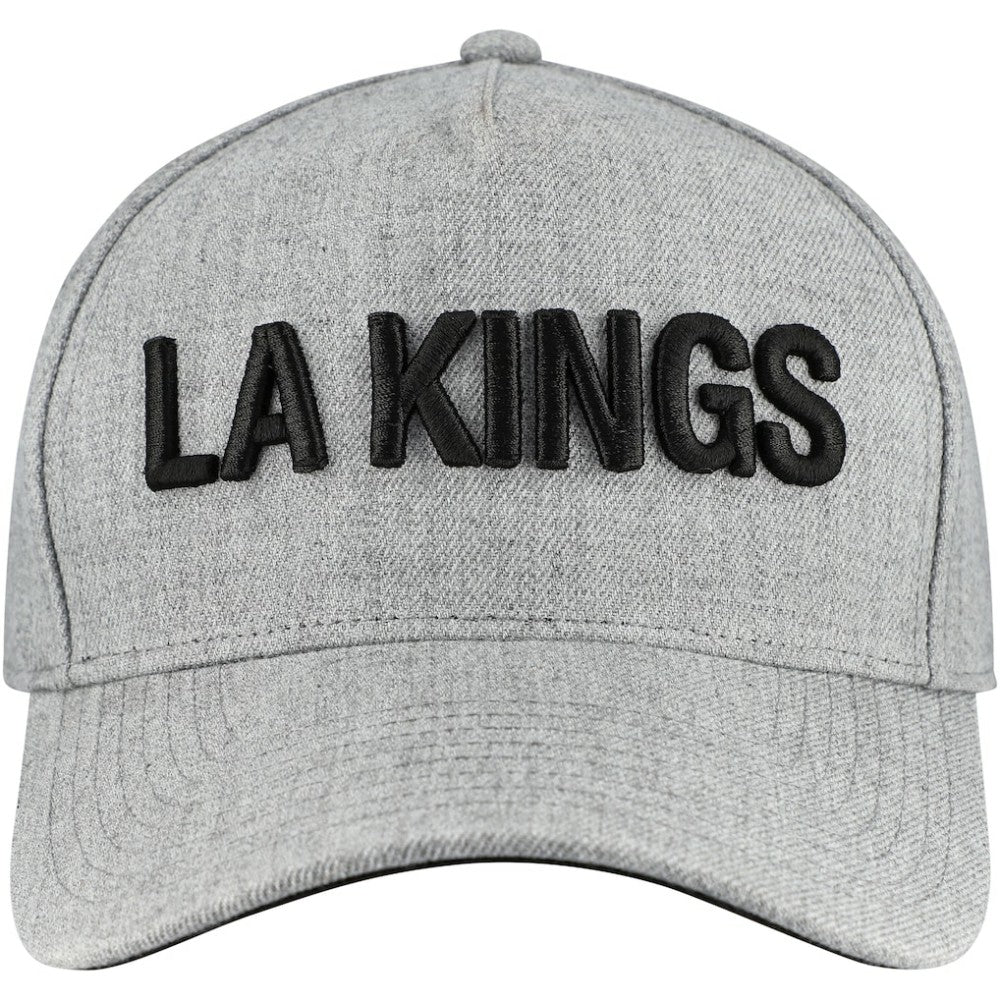 Los Angeles Kings Fanatics Elements A-Frame Leather Strapback Hat Heather Gray