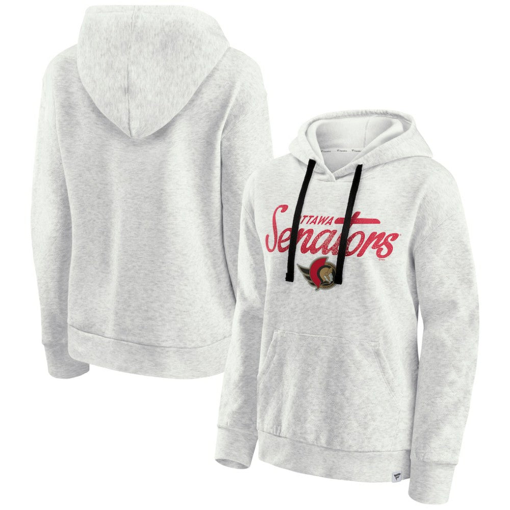 Ottawa Senators Fanatics Women's True Classics Quilted Pullover Hoodie Oatmeal