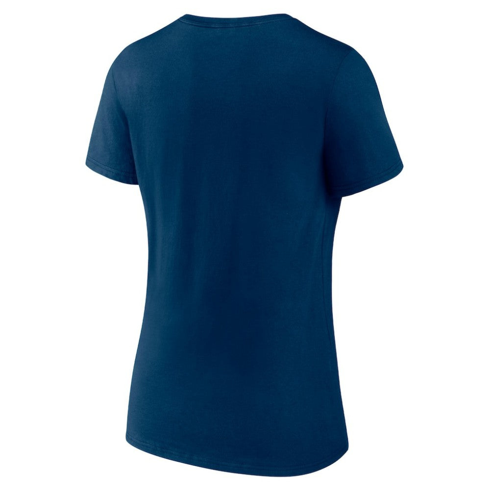Seattle Kraken Fanatics Women's V-Neck T-Shirt Deep Sea Blue